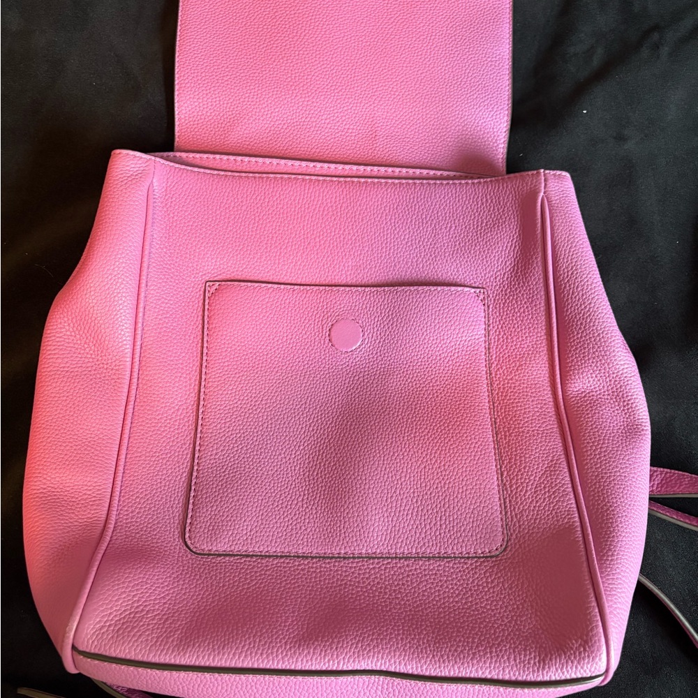 Tory Burch Carter Flap Pinky Lavender Leather Backpack - Picture 5 of 16